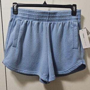 Yogalicious Wash Baby Fleece Up Shore Shorts Blue Women's Multiple Sizes